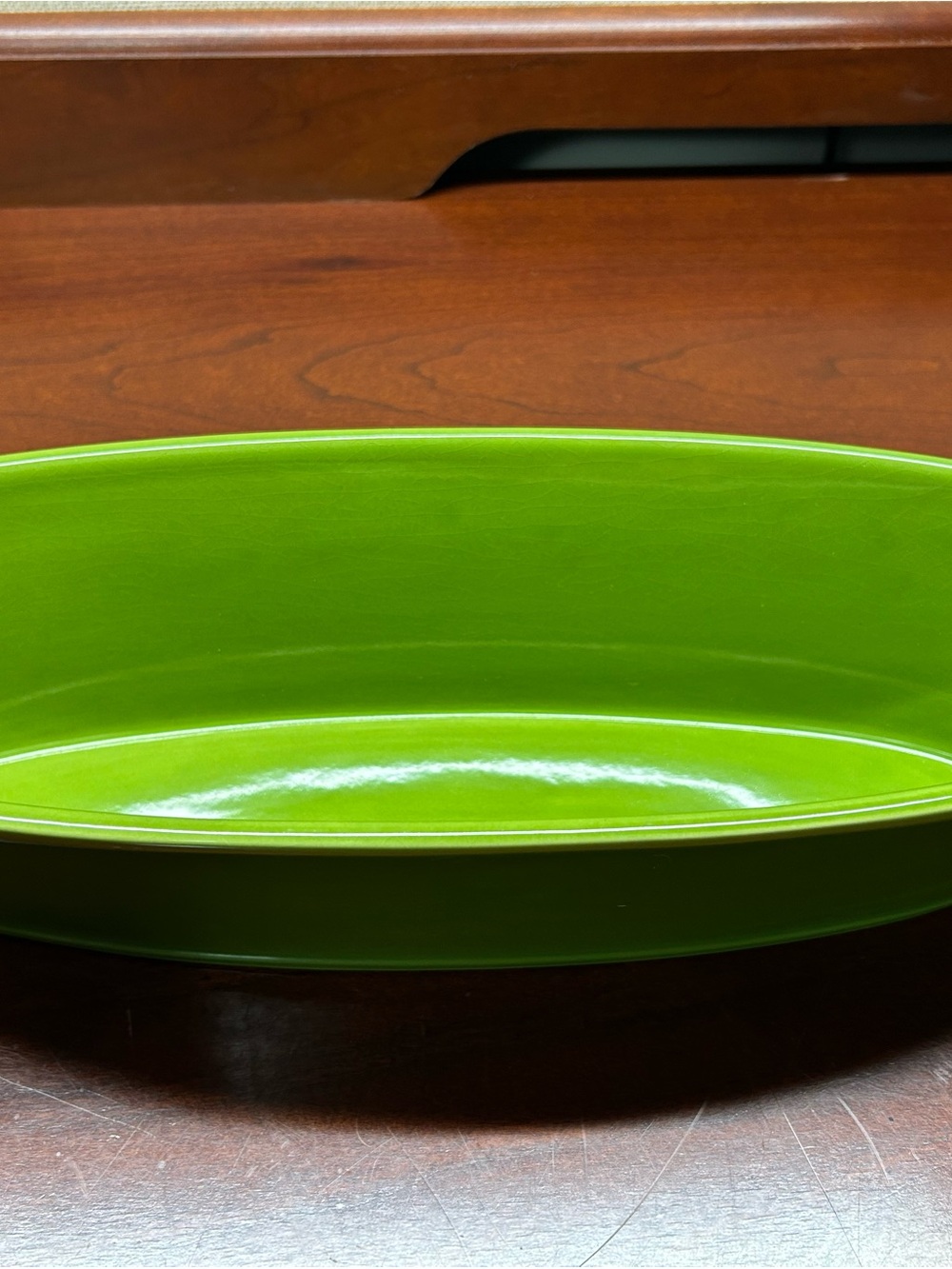 Southern Living At Home Lime Green Oval Ceramic Serving Bowl